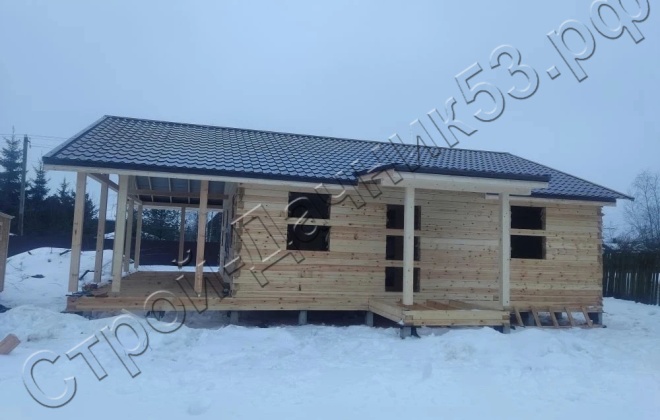 1 Брусовой дом ОД-21, 11x9.5м, 91 М², Ленинградская область, территория Горелово (3)